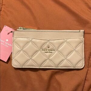 Kate Spade Beige Quilted Wallet